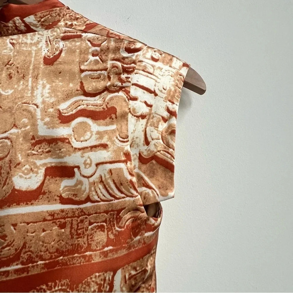 Nicole Miller Bodycon Ruched Dress Silk Baroque Vintage 90's Greek Goddess SZ 0 - Picture 11 of 16